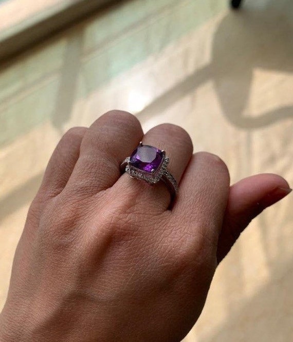 Amethyst ring etsy deals