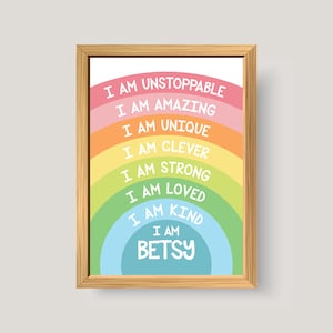 PASTEL Positive Affirmation - Motivation - Rainbow - Kids Print, Kids Poster, Children Print, Children Poster