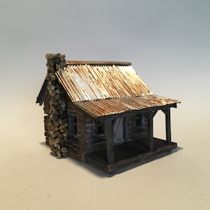 Hand made Old rustic miniature buildings