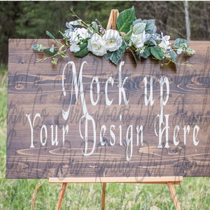 Easel Mockup | Sign Mockup | Wedding Sign Mockup | Wood Wedding Sign Download | Digital Download | JPG