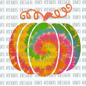 Tie Dye Pumpkin Sublimation Design, Fall Pumpkin Instant Download, Pumpkin With Tie Dye PNG