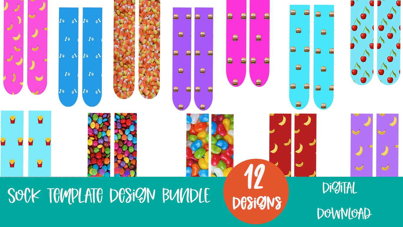Sock Template Bundle Sock Sublimation Design 12 Digital PNG Etsy Sock Template Bundle Sock Sublimation Design 12 Digital PNG Etsy