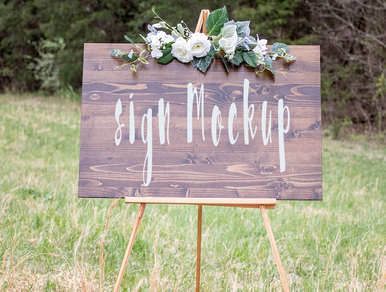 Download Easel Mockup Sign Mockup Wedding Sign Mockup Wood | Etsy