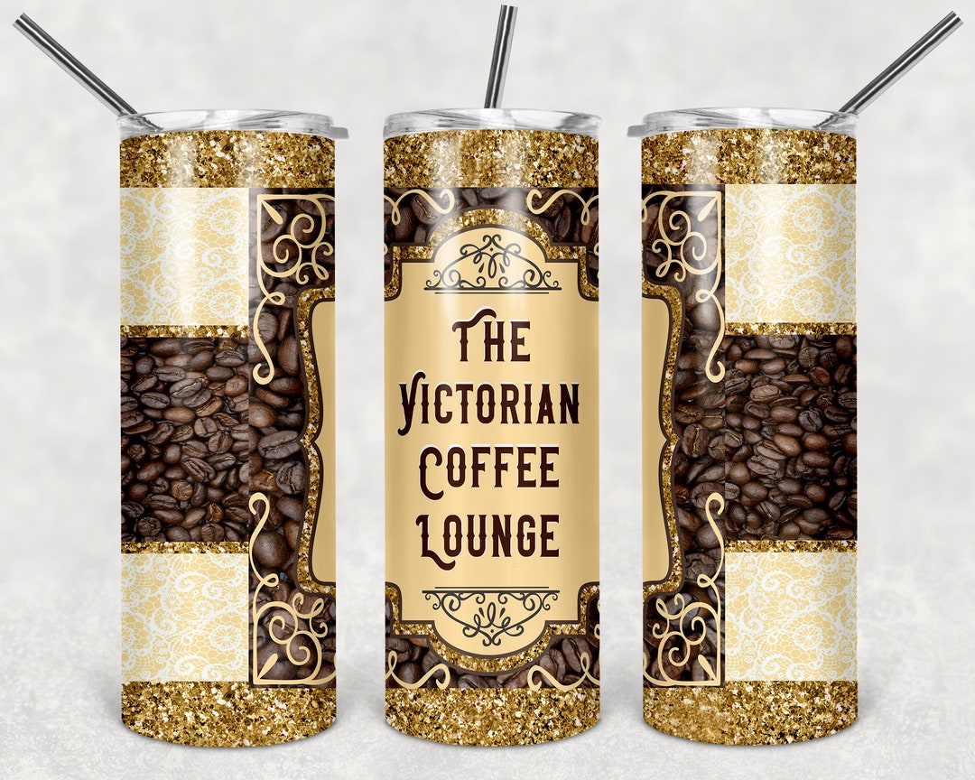 20 Oz Skinny Tumbler Sublimation Design, Vintage Coffee Bean Design ...