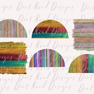 Retro Border, Retro Frames, Retro Stripes, Half Circle Frames Instant Download, Sublimation Design  PNG, JPG, Digital Download