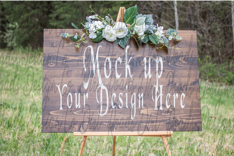 Download Easel Mockup / Sign Mockup / Wedding Sign Mockup / Wood | Etsy