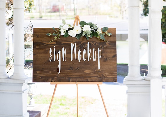 Download Easel Mockup Sign Mockup Wedding Sign Mockup Wood Etsy