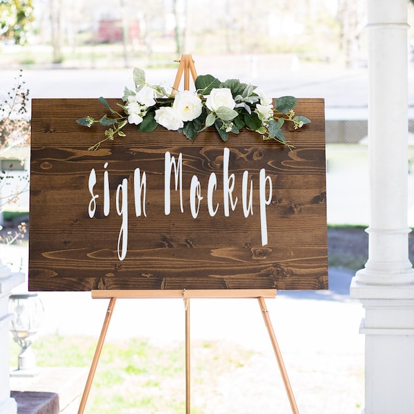 Easel Mockup | Sign Mockup | Wedding Sign Mockup | Wood Wedding Sign Download | Digital Download | JPG