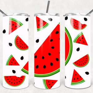 Watermelon Slices Tumbler Wrap Design For Sublimation, Watermelon Seeds Tumbler Wrap, Summer Tumbler, Fruit Slice Tumbler PNG
