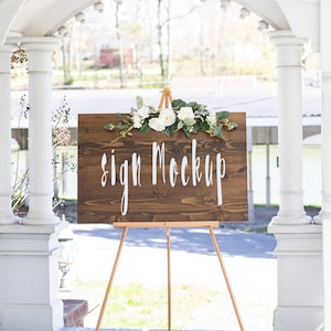 Easel Sign Mockup | Sign Mockup | Wedding Sign Mockup | Wood Wedding Sign Download | Digital Download | JPG