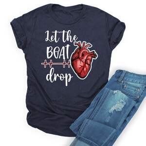 Let the beat drop medical humor sublimation png. Heart with EKG strip showing missing heartbeat. Nurse humor, CNA humor, Doctor Humor, healthcare humor, medical png for shirt, mugs, bags, etc.
