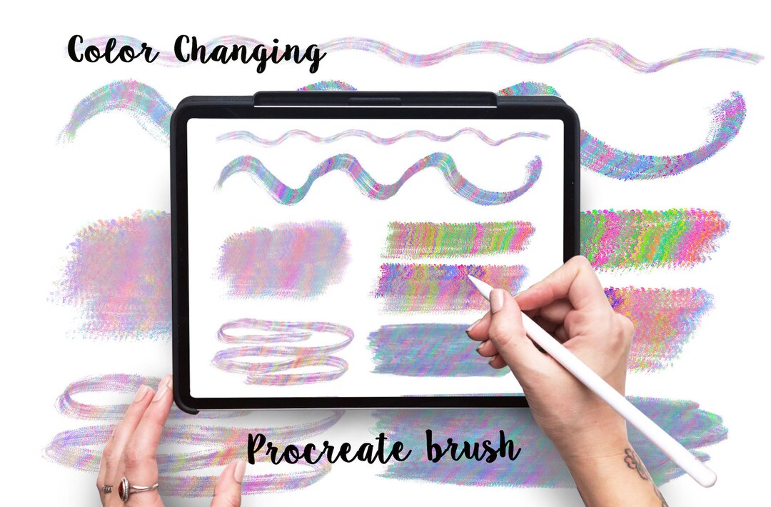Procreate Brush, Lettering Brush, Color Changing Brush, Brush for ...