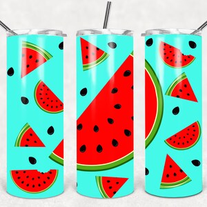 20 oz Skinny, Tumbler Wrap, Tumbler Sublimation, Watermelon Tumbler PNG, 20 ounce Tumbler,Instant Download