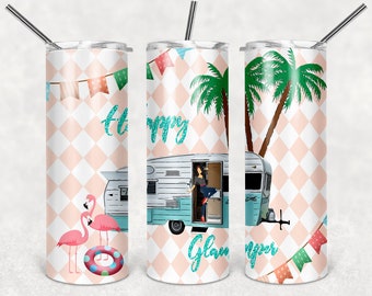 Tumbler Design, Sublimationsdesign, Tumbler Grafiken, Happy Klemmer, Happy Glamper, Tumbler PNG, Sofort Download