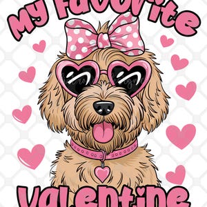 Poodle Valentine Cartoon, Doodle Dog, My Favorite Valentine, Cute Dog PNG, Pet Valentine, Funny Valentine, Dog Lover