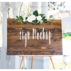 Easel Mockup, Wedding Sign Mockup, Easel Sign Mockup, Stock Photography, Welcome Sign Mockup