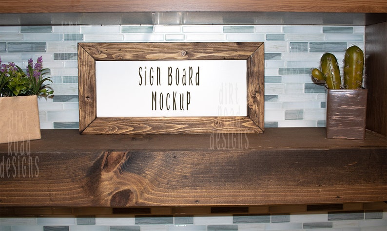 Download Reverse Canvas Mockup Wood Frame Sign Mockup Blank Sign | Etsy