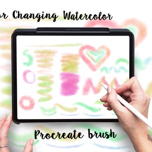 Procreate Brush, iPad Brush, Watercolor Brush Pen, Color Changing Brush, Brush For Procreate