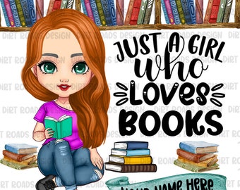 Buchliebhaber PNG, Einfach ein Mädchen, das Bücher liebt, Süßes Buchleser Clipart, Süßes Mädchen Lesebuch, Cartoon Menschen, Beste Freundin Clipart