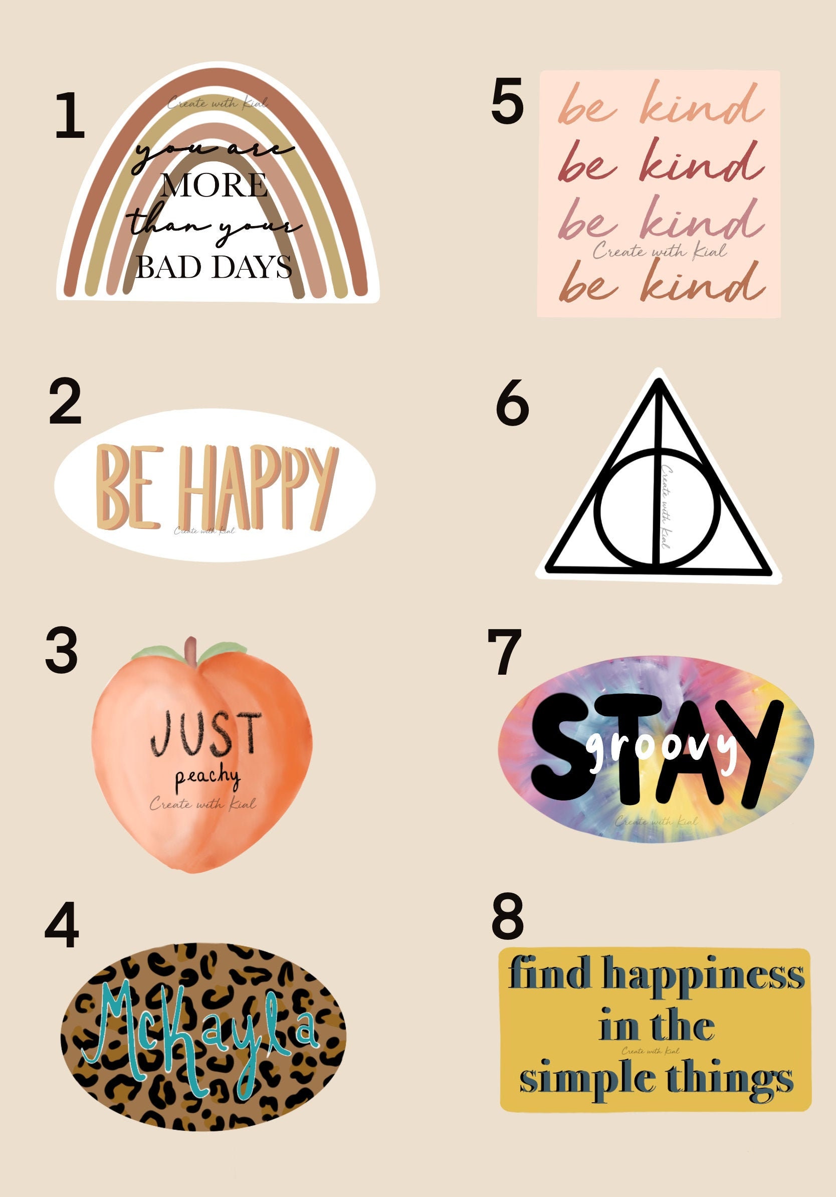 Individual Sticker Designs Etsy