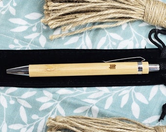 Personalized Bamboo Pen | Engraved Wood 5th Anniversary Gift