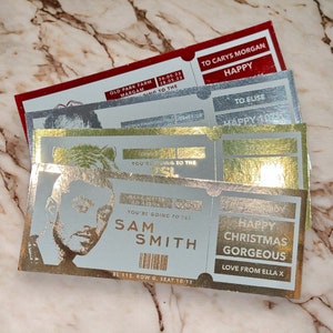 Custom Holiday Ticket, Event Ticket, Golden Ticket,  Personalised Travel Keepsake, Memorable Gift, Surprise Announcement