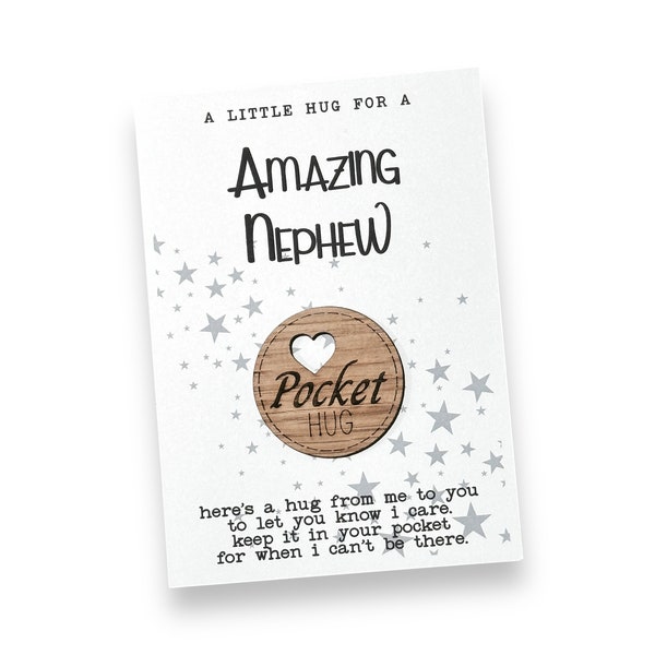 Pocket Hug, Token Gift, Amazing Nephew, You've Got This, Sending Hugs, Gift For Nephew