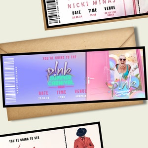 Personalised Ticket, Event ticket, Fake Personalised Ticket, Concert Ticket Keepsake 画像 7