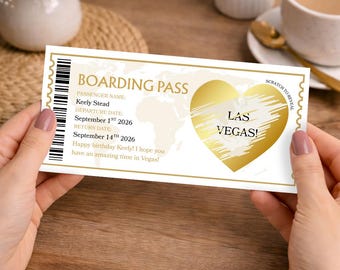 Personalised Scratch Off Holiday Ticket, Travel Reveal Scratch Card, Destination Reveal Gift, Surprise Trip Ticket, Holiday Reveal Surprise