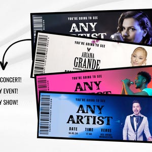 Personalized Concert Ticket Souvenir: Custom Gig Ticket Gift image 7