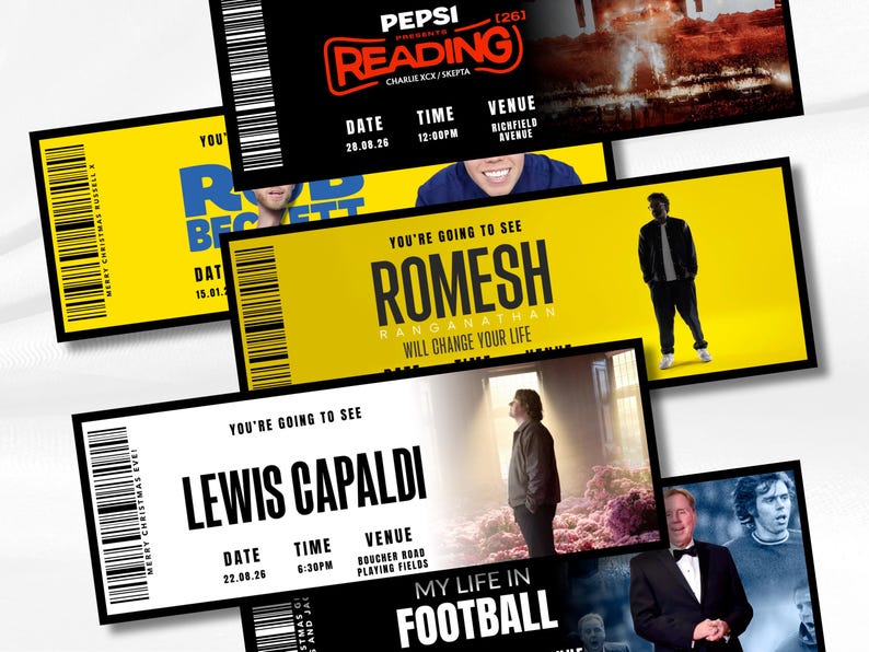 Personalized Concert Ticket Souvenir: Custom Gig Ticket Gift image 6