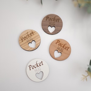 Handcrafted Pocket Hug Token: Wooden Keepsake Gift
