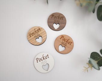 Handcrafted Pocket Hug Token: Wooden Keepsake Gift