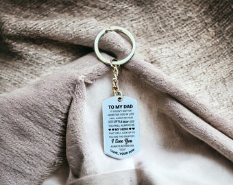 Personalised Father's Day Keychain, "My Hero" Message, Gift from Son, Dad Gift, Fathers Day Gift, Gift For Dad