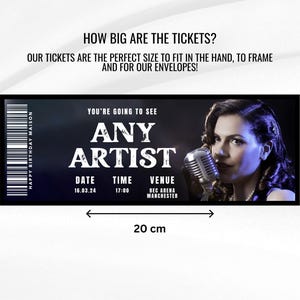Personalized Concert Ticket Souvenir: Custom Gig Ticket Gift image 4