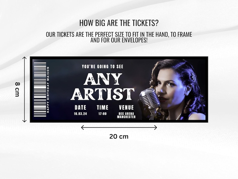 Personalized Concert Ticket Souvenir: Custom Gig Ticket Gift image 4