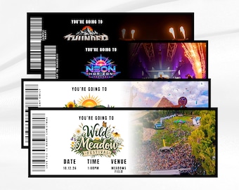 Personalised Festival Ticket – Custom Music Festival Surprise Keepsake