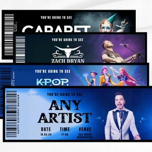 Personalized Concert Ticket Souvenir: Custom Gig Ticket Gift image 3