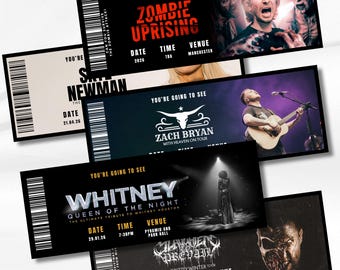 Experience Gift Reveal Ticket, Personalised Surprise Ticket, Custom Event Ticket Gift, Concert Ticket Reveal, Theatre Ticket Gift