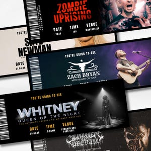 Personalized Concert Ticket Souvenir: Custom Gig Ticket Gift image 5