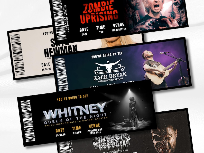 Personalized Concert Ticket Souvenir: Custom Gig Ticket Gift image 5