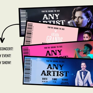 Personalised Ticket, Event ticket, Fake Personalised Ticket, Concert Ticket Keepsake image 4