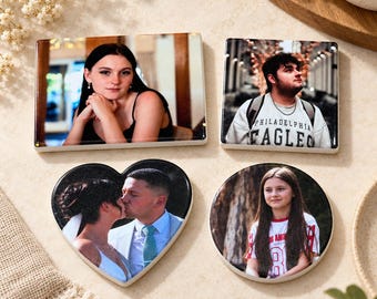 Personalised Ceramic Photo Fridge Magnet – 4 Shapes, Flat or High Gloss Finish