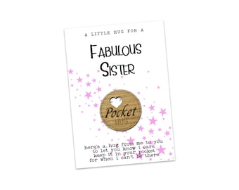 Pocket Hug, Token Gift, Fabulous Sister, You've Got This, Sending Hugs, Just for You Gift, Gift For Sister