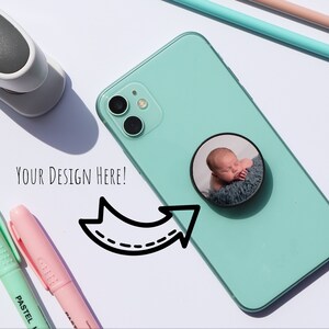 High Quality ABS Personalised Photo Phone Grip, Phone Holder, Personalised Photo Gift, Baby Gift, Friends, Birthday Photo Gift image 3