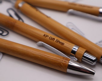 Personalised Engraved Bamboo Pen, Natural Wood Pen, Personalised Handwriting Pen, Personalised Gift