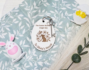 Personalized Easter Bunny Magic Key: Easter Decor Gift