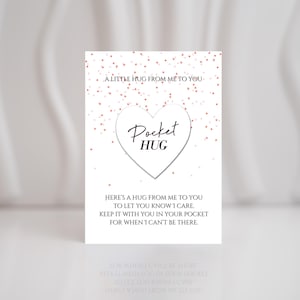 Pocket Hug Token Gift Card: Thinking of You MDF Heart