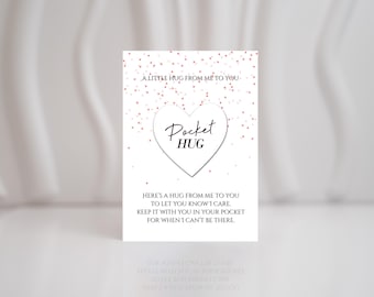 Pocket Hug Token Gift Card: Thinking of You MDF Heart