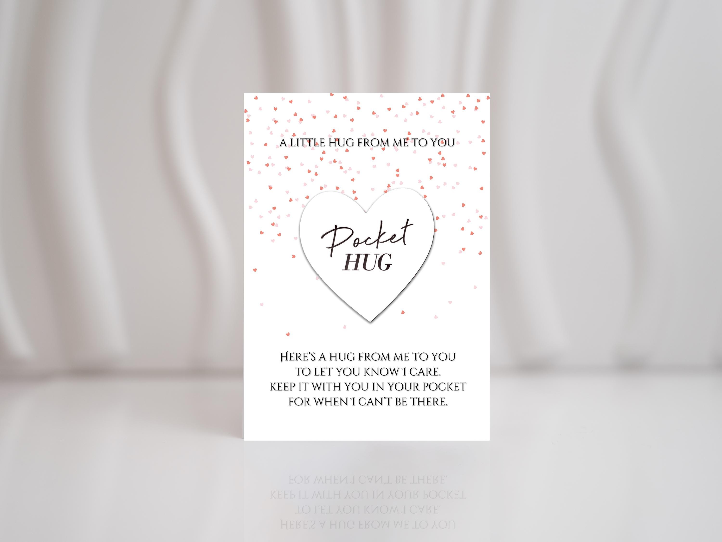 Pocket Hug Token Gift Card: Thinking of You MDF Heart